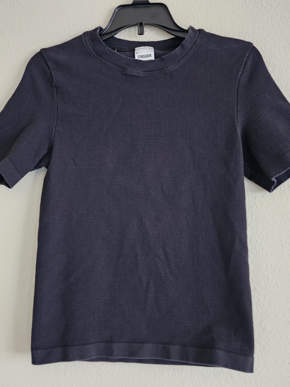 Gymshark Everyday Seamless Ribbed Short Sleeve T-Shirt Black Small